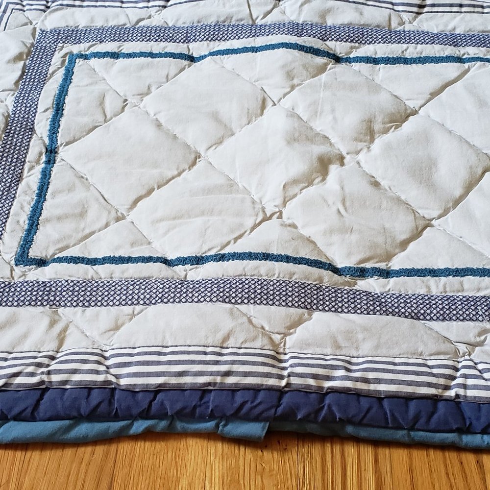 Pottery Barn Kids Blue and White Pillow - Picture 4 of 5